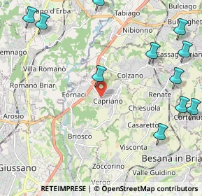 Mappa Via Meucci, 20836 Briosco MB, Italia (2.93818)