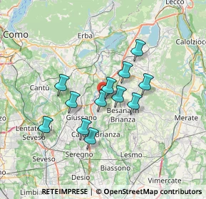 Mappa Via Meucci, 20836 Briosco MB, Italia (5.365)