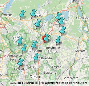 Mappa Via Meucci, 20836 Briosco MB, Italia (7.15571)