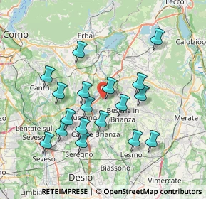 Mappa Via Meucci, 20836 Briosco MB, Italia (6.92167)