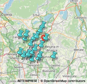 Mappa Via Meucci, 20836 Briosco MB, Italia (6.312)