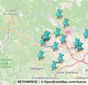 Mappa Via Roccoletto, 36036 Schio VI, Italia (7.46067)
