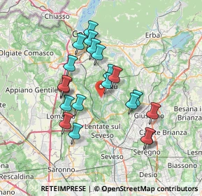 Mappa Via San Francesco D'Assisi, 22060 Carimate CO, Italia (6.2305)