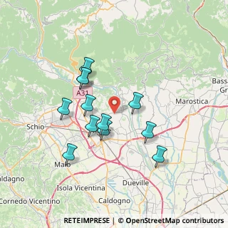 Mappa 36030 Zugliano VI, Italia (6.2925)