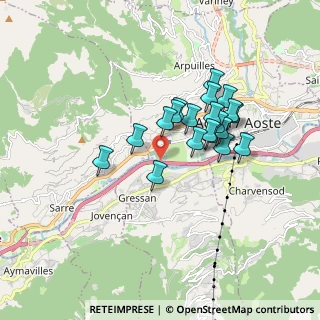 Mappa Località Montfleury, 11100 Aosta AO, Italia (1.387)