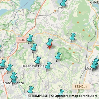 Mappa Via Poggio Verde, 23891 Barzanò LC, Italia (6.593)