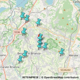 Mappa Via Poggio Verde, 23891 Barzanò LC, Italia (3.74)
