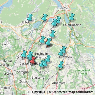 Mappa Via Poggio Verde, 23891 Barzanò LC, Italia (7.0725)