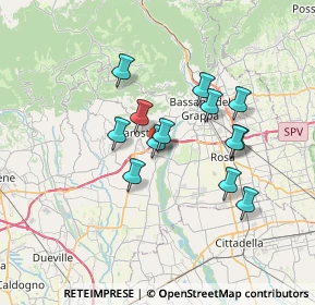 Mappa Piazza della Ceramica, 36055 Nove VI, Italia (5.63077)