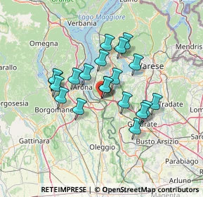 Mappa Via Bogni, 21018 Sesto Calende VA, Italia (10.8575)