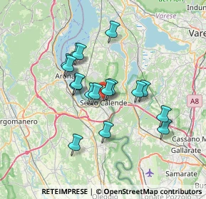 Mappa Via Bogni, 21018 Sesto Calende VA, Italia (5.63765)