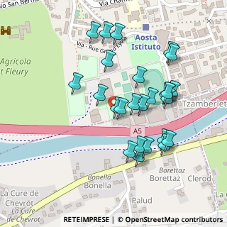 Mappa Piazza Tzamberlet, 11100 Aosta AO, Italia (0.21538)