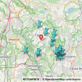 Mappa Via Pinerolo, 22063 Cantù CO, Italia (3.93412)