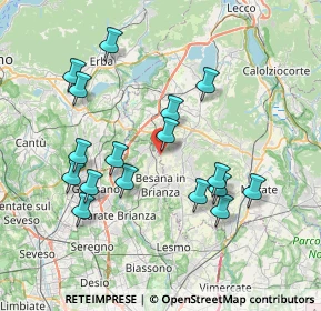 Mappa Via Nilde Iotti, 23893 Cassago Brianza LC, Italia (7.45)