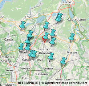 Mappa Via Nilde Iotti, 23893 Cassago Brianza LC, Italia (6.49353)