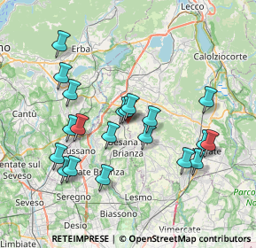 Mappa Via Nilde Iotti, 23893 Cassago Brianza LC, Italia (7.2115)