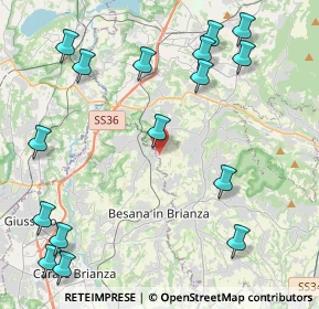 Mappa Via Nilde Iotti, 23893 Cassago Brianza LC, Italia (5.42188)