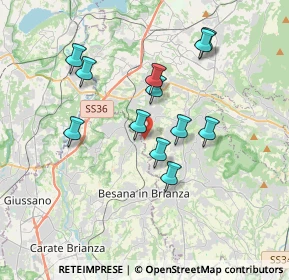 Mappa Via Nilde Iotti, 23893 Cassago Brianza LC, Italia (3.20583)