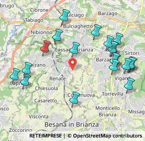 Mappa Via Nilde Iotti, 23893 Cassago Brianza LC, Italia (2.3095)