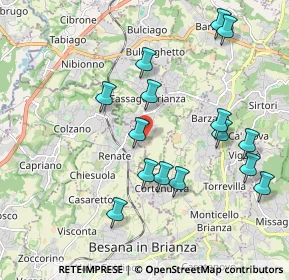 Mappa Via Nilde Iotti, 23893 Cassago Brianza LC, Italia (2.04267)