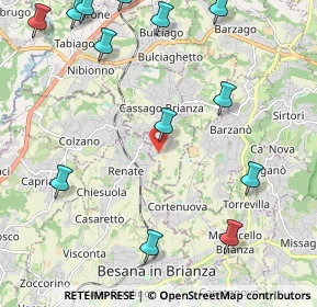 Mappa Via Nilde Iotti, 23893 Cassago Brianza LC, Italia (2.81615)