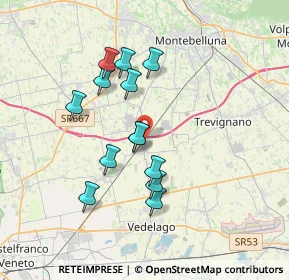 Mappa Strada Provinciale, 31050 Vedelago TV, Italia (3.09077)