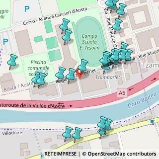 Mappa Piazza Tzambarlet, 11100 Aosta AO, Italia (0.14444)