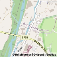 Mapa Bassano del Grappa