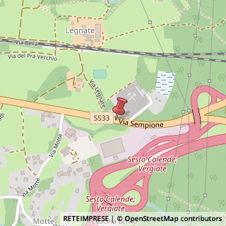Mappa Strada Statale 33, 33, 21018 Sesto Calende, Varese (Lombardia)