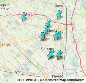 Mappa Via Ugo Foscolo, 31050 Ponzano Veneto TV, Italia (3.04636)