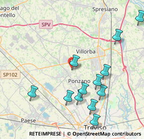 Mappa Via Ugo Foscolo, 31050 Ponzano Veneto TV, Italia (4.50167)