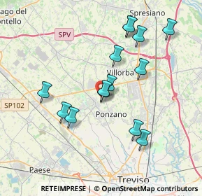 Mappa Via Ugo Foscolo, 31050 Ponzano Veneto TV, Italia (3.485)