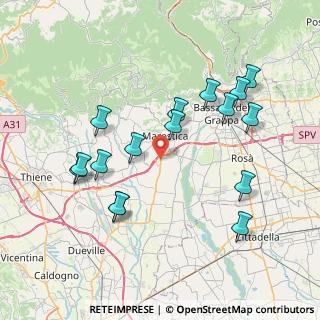 Mappa Via dell'Industria, 36060 Pianezze VI, Italia (7.8975)