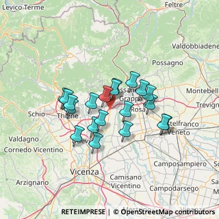 Mappa Via dell'Industria, 36060 Pianezze VI, Italia (10.7125)