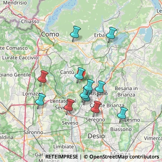 Mappa Via Ugo Foscolo, 22063 Cantù CO, Italia (7.04667)