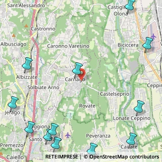 Mappa Via Pio XII, 21040 Carnago VA, Italia (3.56917)