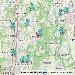 Mappa Via Pio XII, 21040 Carnago VA, Italia (3.00636)