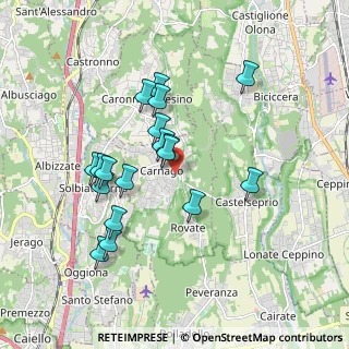 Mappa Via Pio XII, 21040 Carnago VA, Italia (1.66444)