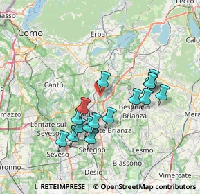 Mappa Via Fabio Filzi, 22044 Inverigo CO, Italia (6.77563)