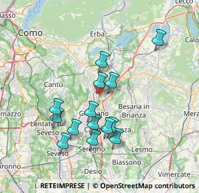 Mappa Via Fabio Filzi, 22044 Inverigo CO, Italia (6.69357)