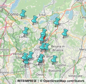 Mappa Via Fabio Filzi, 22044 Inverigo CO, Italia (6.934)