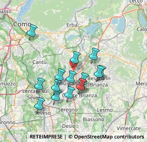 Mappa Via Fabio Filzi, 22044 Inverigo CO, Italia (6.11733)
