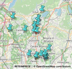 Mappa Via Fabio Filzi, 22044 Inverigo CO, Italia (7.8575)