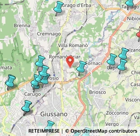 Mappa Via Fabio Filzi, 22044 Inverigo CO, Italia (2.954)