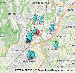 Mappa Via Fabio Filzi, 22044 Inverigo CO, Italia (1.63929)