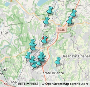 Mappa Via Fabio Filzi, 22044 Inverigo CO, Italia (3.94375)