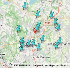 Mappa Via Fabio Filzi, 22044 Inverigo CO, Italia (3.85778)