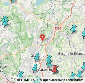 Mappa Via Fabio Filzi, 22044 Inverigo CO, Italia (7.3555)