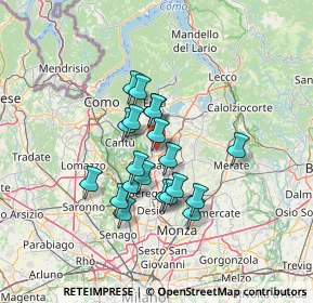 Mappa Via Fabio Filzi, 22044 Inverigo CO, Italia (10.5275)