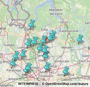 Mappa Via Fabio Filzi, 22044 Inverigo CO, Italia (15.48529)